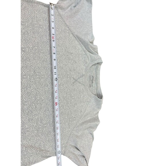 Eddie Bauer Legend Wash Sweatshirt Women’s 2XL Gray Geometric Print Crew Neck - Picture 9 of 12